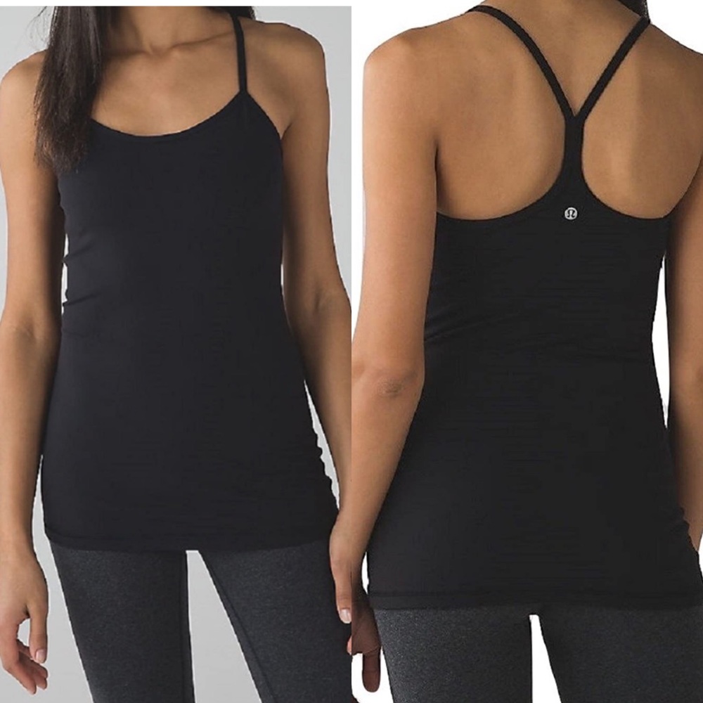 Lululemon | Power Y - Black Skinny Racerback Tank